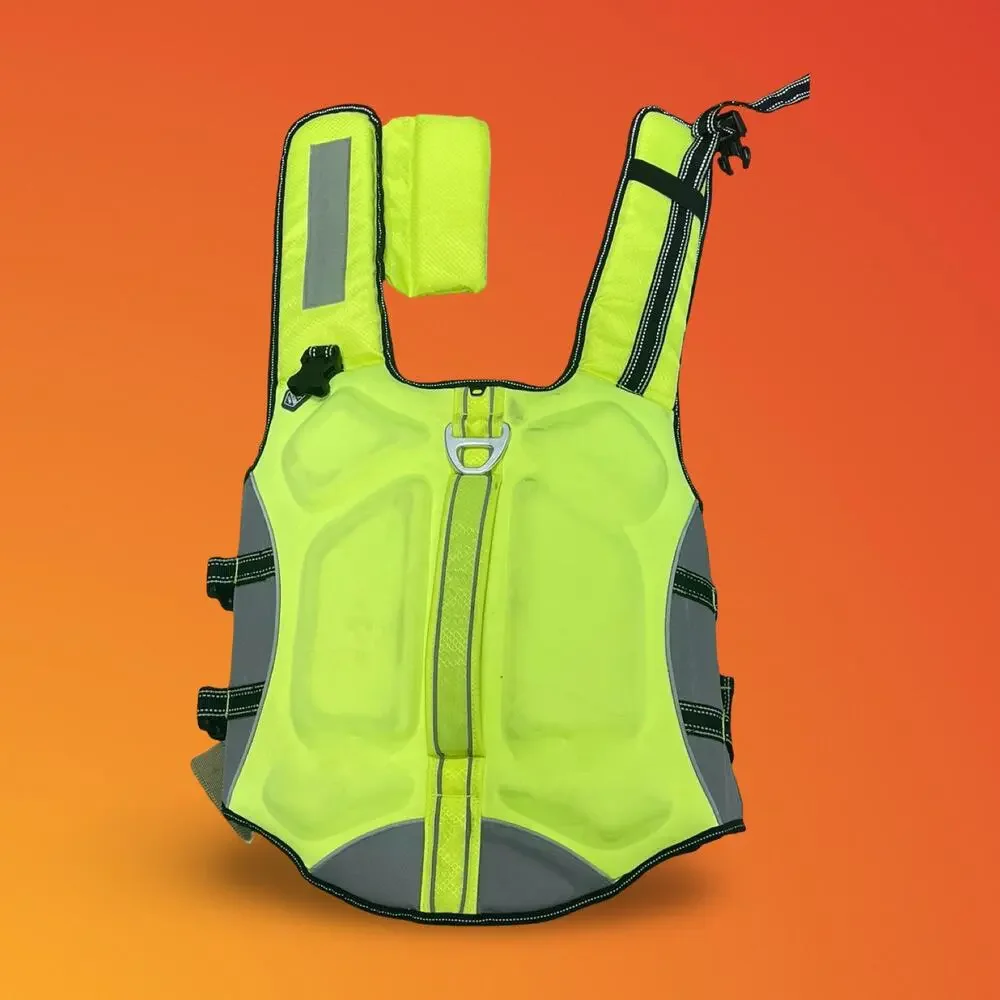 Arcadia Trail High Visibility Dog Life Jacket Flotation Aid Yellow Large
